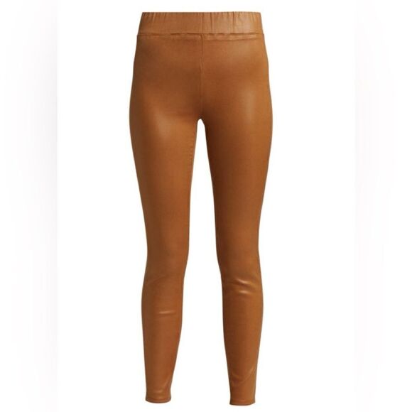 L'AGENCE Denim - L’AGENCE coated skinny jeans in tan Rochelle high rise pull on legging. L/G